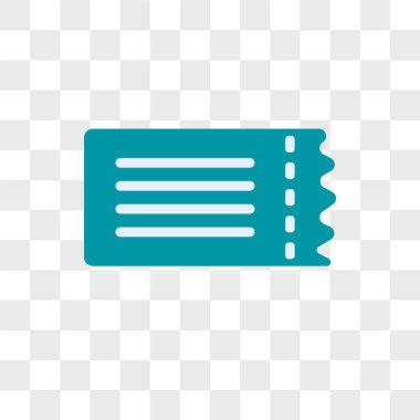 Bilet vektör simge şeffaf arka plan üzerinde bilet lo izole