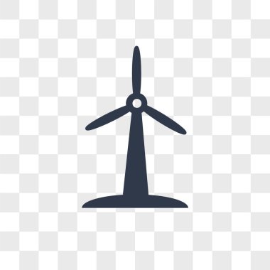 Saydam arka plan üzerinde rüzgar m izole rüzgar değirmeni vektör simgesi