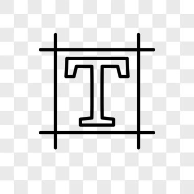 Şeffaf arka plan, metin logo d izole metin vektör simgesi