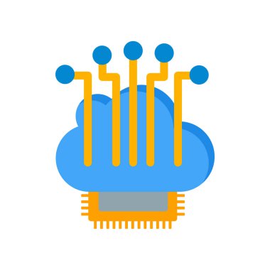 Artificial intelligence icon vector sign and symbol isolated on white background