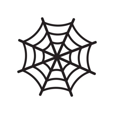Örümcek ağı ikonu vektörü beyaz arkaplanda izole edildi, Örümcek ağı 