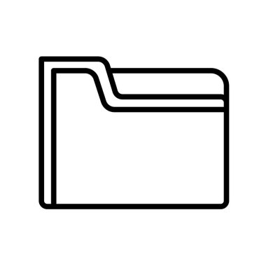 Klasör simge vektör izole beyaz arka plan, klasör işareti, l