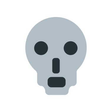 Kafatası simge vektör işareti ve beyaz arka plan üzerinde izole sembolü