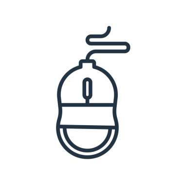 Beyaz arka plan üzerinde fare işareti izole fare simge vektör