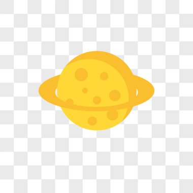 Saydam arka plan üzerinde gezegen lo izole gezegen vektör simgesi