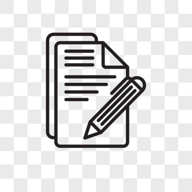 Saydam arka plan üzerinde kalem lo izole kalem vektör simgesi