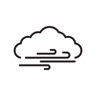 Windy simge vektörü beyaz arkaplanda izole edildi, Windy işareti