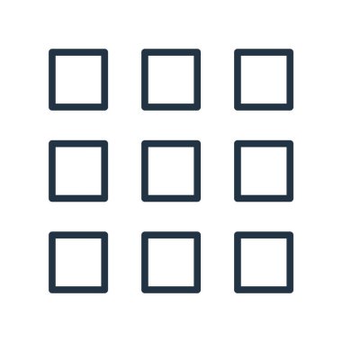 Beyaz arkaplanda izole edilmiş küçük resim ikonu vektörü, Küçük Resimler 