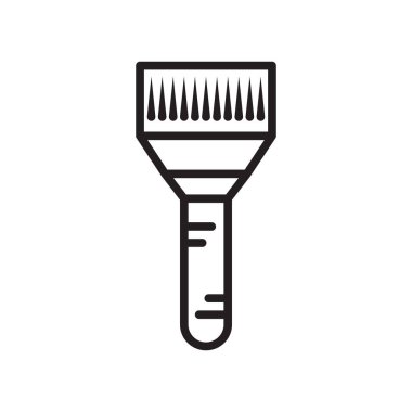 Fırça simge vektör işareti ve beyaz arka plan üzerinde izole sembolü