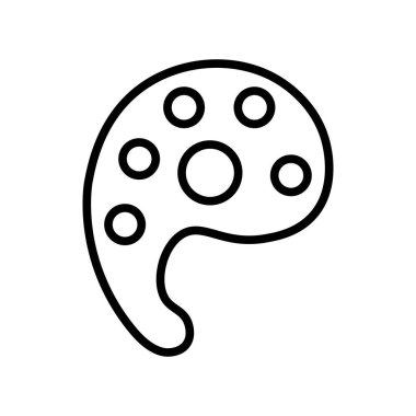 Beyaz arka plan üzerinde palet işareti izole paleti simge vektör ,