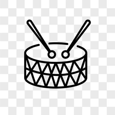 marching band vector icon isolated on transparent background, ma