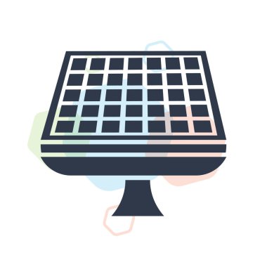 Web ve mobil uygulama tasarımınız için beyaz arkaplanda izole edilmiş güneş paneli simgesi vektörü