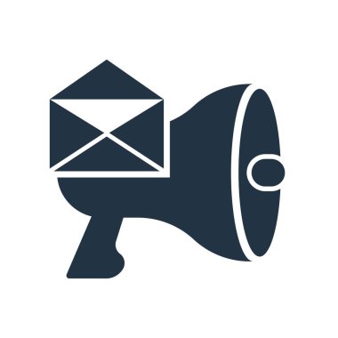 Pazarlama simgesi vektörü beyaz arkaplanda izole edildi, pazarlama si