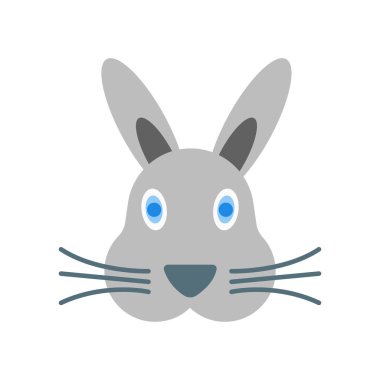 Tavşan simge vektör işareti ve beyaz arka plan üzerinde izole sembolü