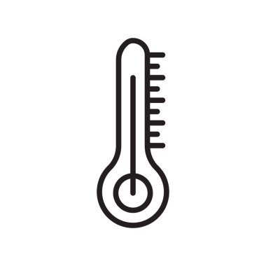 Beyaz arka plan üzerinde Thermomete izole termometre simge vektör
