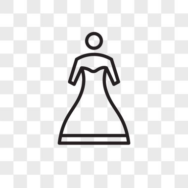 Saydam arka plan üzerinde gelin logo izole gelin vektör simgesi