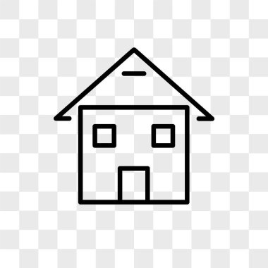 Saydam arkaplanda izole edilmiş anasayfa vektör simgesi, Homepag