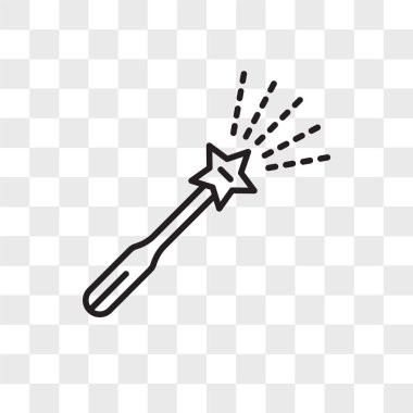 Saydam arka plan üzerinde Magic logo izole sihirli vektör simgesi