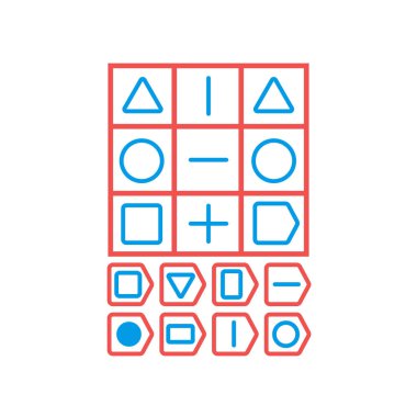 Choose correct answer. IQ test. Logical task, educational game for students. development of logic, iq. Task game exam what comes next, Vector illustration