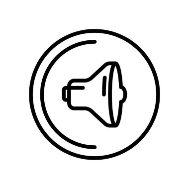 Web ve mobil uygulama tasarımınız için beyaz arkaplanda izole edilmiş ses simgesi vektörü