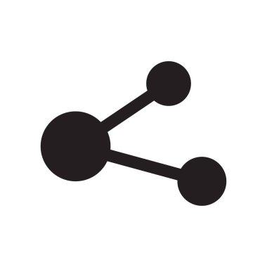 Beyaz arkaplanda izole edilmiş simge vektörünü paylaş, İşareti paylaş