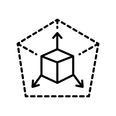 Beyaz arka plan üzerinde Perspectiv izole perspektif simge vektör