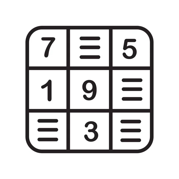 Sudoku Symbolvektor Isoliert Auf Weißem Hintergrund Für Ihr Web Und — Stockvektor