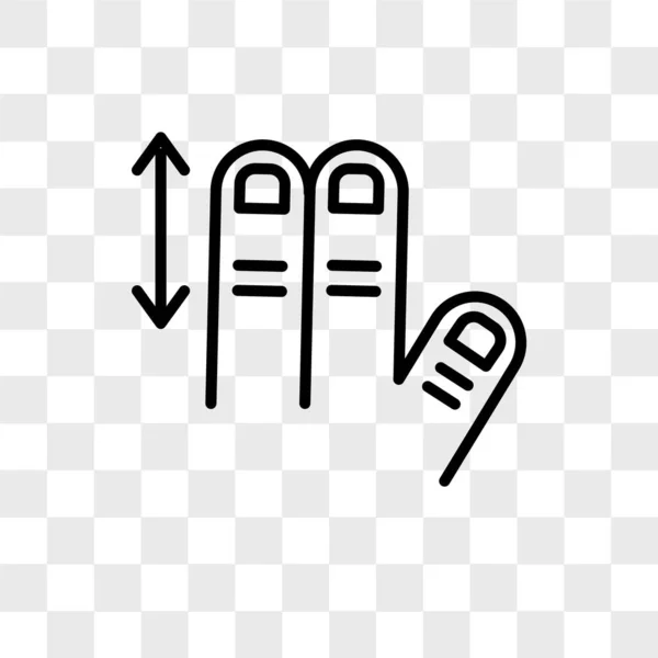 Tik op vector pictogram geïsoleerd op transparante achtergrond, Tap logo des — Stockvector