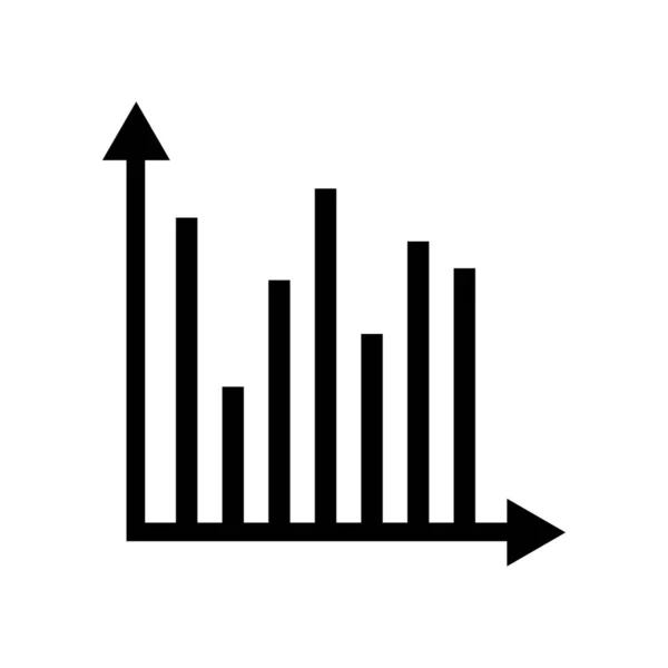 Bar chart icon vector sign and symbol isolated on white backgrou