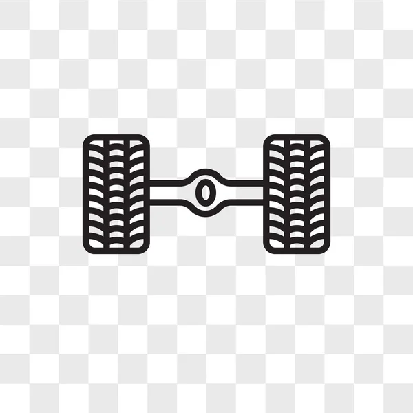 Wheel alignment vector icon isolated on transparent background, — Stock Vector