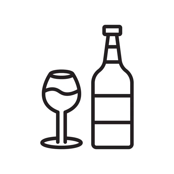 Wine Icon Vector Isolated White Background Your Web Mobile App — 스톡 벡터