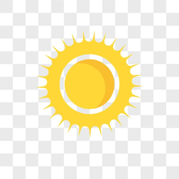 Icono del vector solar aislado sobre fondo transparente, Sun logo des — Vector de stock