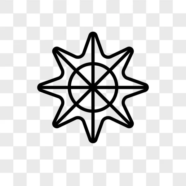 Deniz Yıldızı beş köşeli şekil vektör simgesi transparen üzerinde izole — Stok Vektör