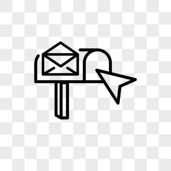 Ikona wektor skrzynki e-mail izolowane na przejrzystym tle, e-mail — Wektor stockowy