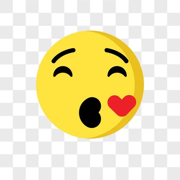 Baiser emoji vecteur icône isolé sur fond transparent, Baiser — Image vectorielle