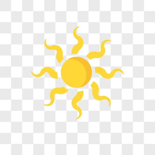Ícone do vetor solar isolado no fundo transparente, logotipo do sol des —  Vetores de Stock