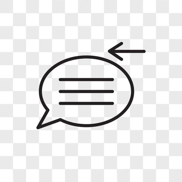 Speech bubble vector icon isolated on transparent background, Sp — Stock Vector