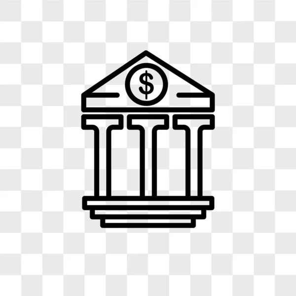 Banki vector icon elszigetelt átlátszó háttér, banki — Stock Vector