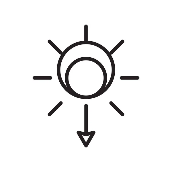 Zonsondergang pictogram vector geïsoleerd op witte achtergrond, Zonsondergang teken — Stockvector
