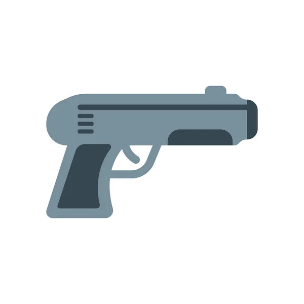 グレーのピストルまたは銃のアイコンは 白い背景に隔離されています 警察や軍の拳銃 小火器だ ベクトル ストックベクター C Vectoriryna