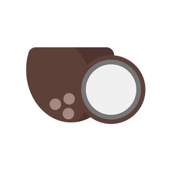 Signo de vector de icono de coco y símbolo aislado sobre fondo blanco — Archivo Imágenes Vectoriales