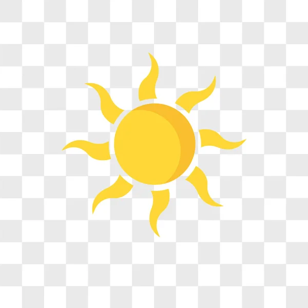 Ikon vektor matahari diisolasi pada latar belakang transparan, logo Sun des - Stok Vektor