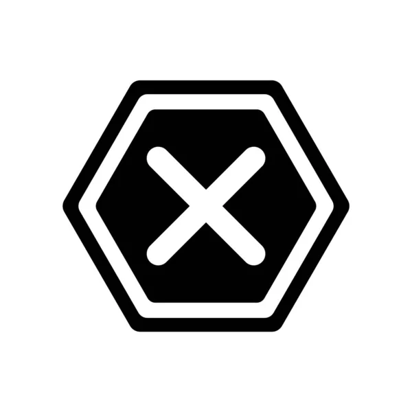 Cancelar vetor ícone isolado no fundo branco, Cancelar sinal, w — Vetor de Stock