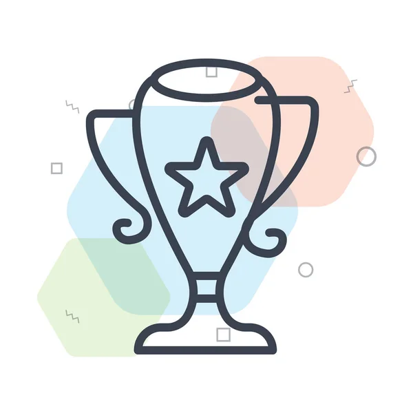 Trophy Icon Vector Isolated White Background Your Web Mobile App — 스톡 벡터