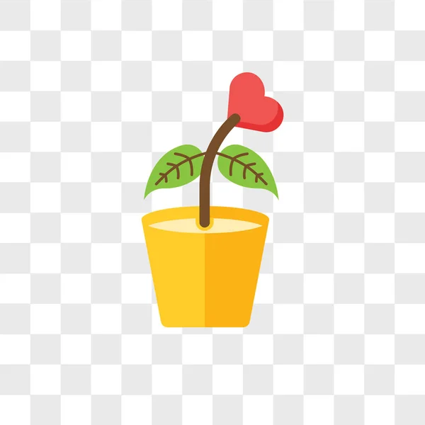Saydam arka plan üzerinde bitki logo izole bitki vektör simgesi — Stok Vektör