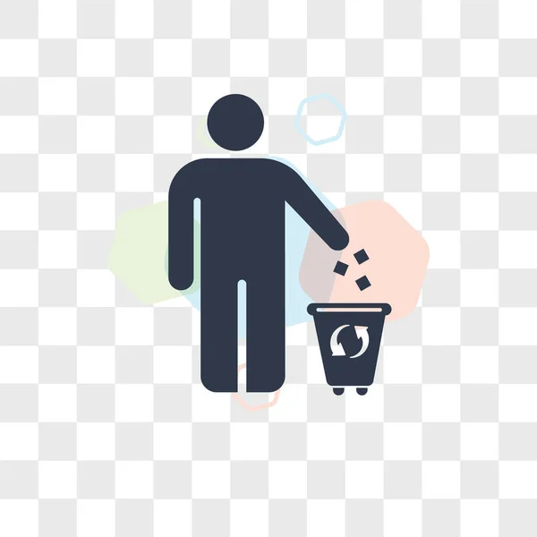 Reciclaje icono vector aislado sobre fondo transparente, Reciclar — Vector de stock