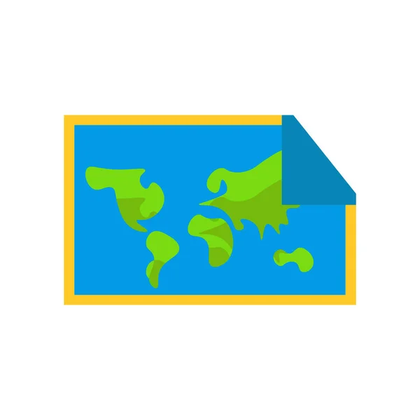Mapa del mundo icono signo vectorial y símbolo aislado en el fondo blanco — Vector de stock