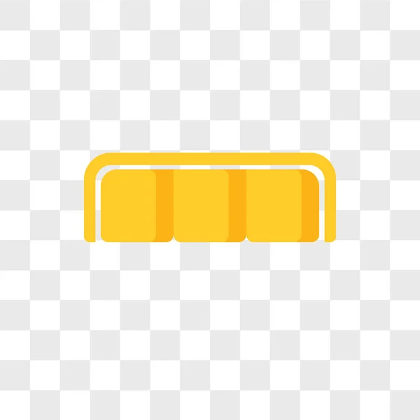 Sofa vector pictogram geïsoleerd op transparante achtergrond, Sofa logo d — Stockvector