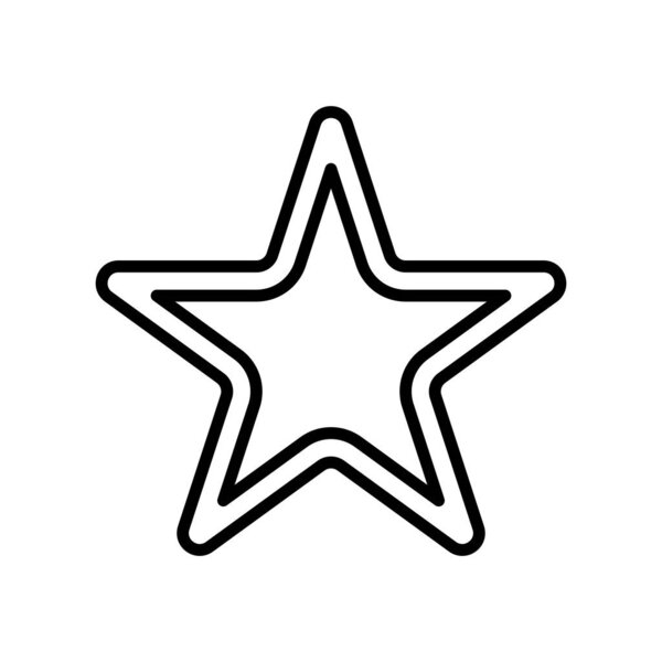 Star icon vector isolated on white background, Star sign , line 