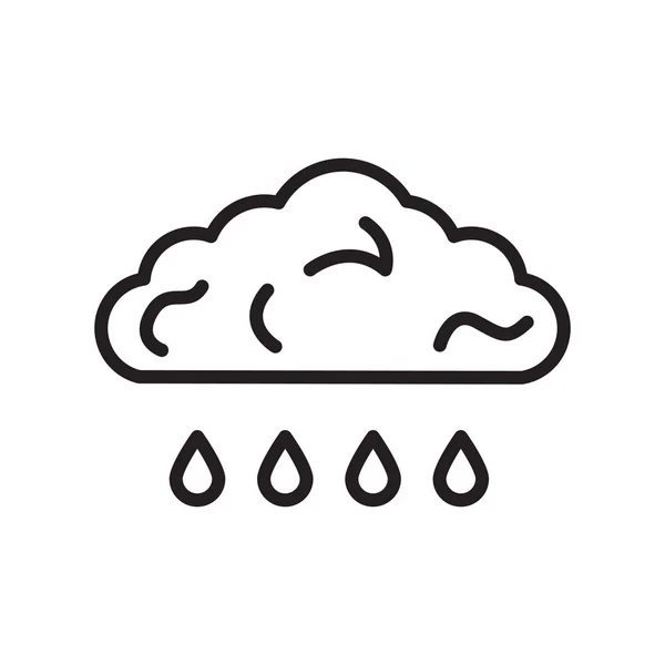 Rain icon vector isolated on white background, Rain sign — Stock Vector